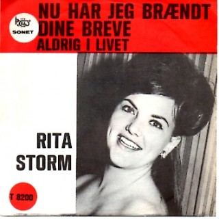 Rita Storm: Nu Har Jeg Brændt Dine Breve – 1963 – DANMARK.                        