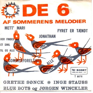 Grethe Sønck: De 6 Af Sommerens Melodier – EP – 1962 – DANMARK. 